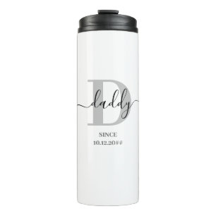 Daddy Elegant Script Monogram Thermosbecher
