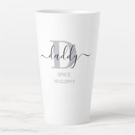 Daddy Eleganter Script-Vater Monogram Silver Gray Milchtasse