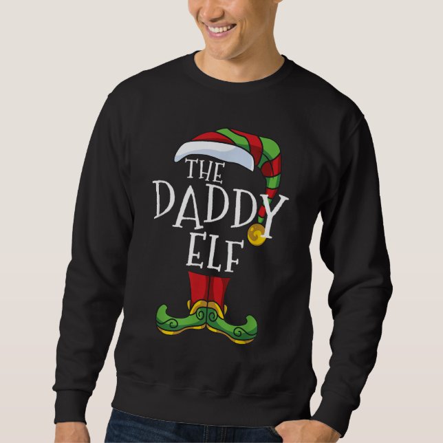 Daddy Elf Familie passt Weihnachten Sweatshirt (Vorderseite)