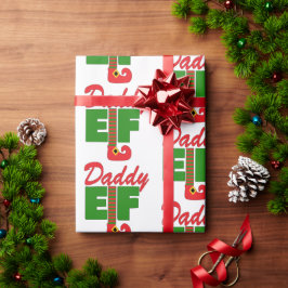 Daddy Elf Geschenkpapier