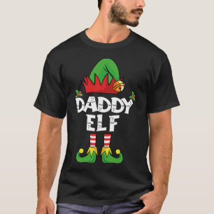 Daddy Elf Matching Family Christmas Party Pajama T-Shirt