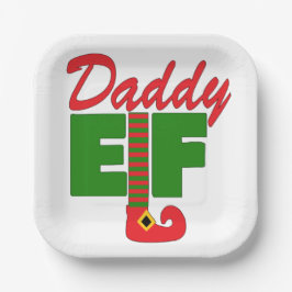 Daddy Elf Pappteller