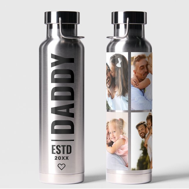 Daddy Established | Benutzerdefiniertes Datum 4 Fo Trinkflasche (Von Creator hochgeladen)