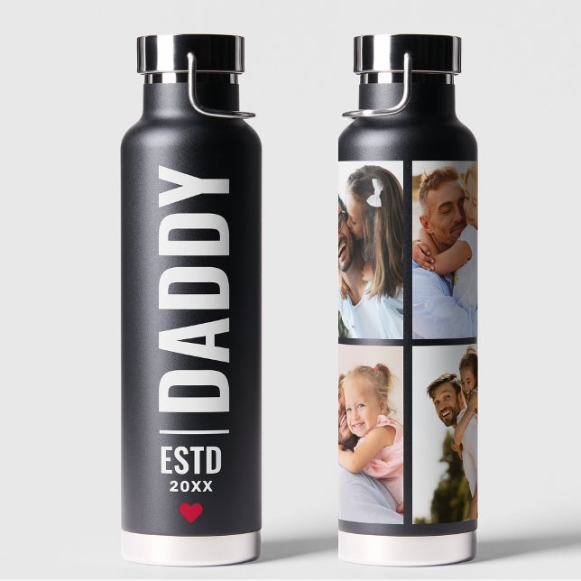 Daddy Established | Benutzerdefiniertes Datum 4 Fo Trinkflasche (Von Creator hochgeladen)