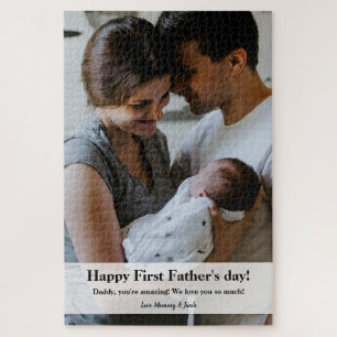 Daddy Family Foto Erster Vater Tag Puzzle