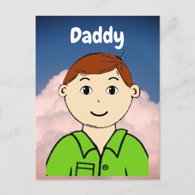 Daddy flash card postkarte (Vorderseite)