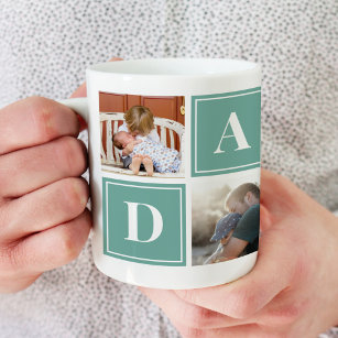 Daddy Foto Collage Custom Giant Coffee Tasse