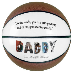 DADDY Foto Collage Custom Quote Vatertag Basketball