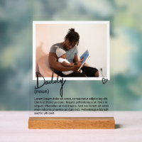 Daddy Foto und Personalisierte Noun Beschreibung