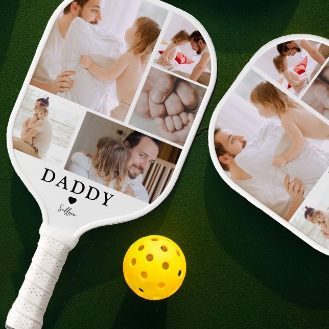 Daddy | FotoCollage Pickleball Schläger (Von Creator hochgeladen)