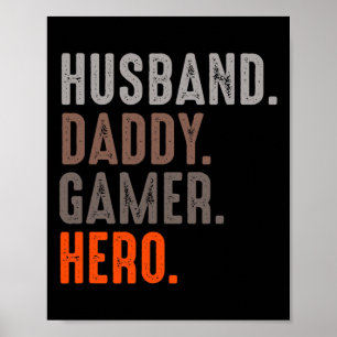 Daddy Gamer Hero - Esport Lover - Videospiel Poster