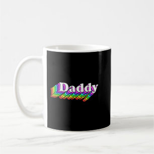 Daddy, Gay Daddy Bear, Retro LGBT Rainbow, LGBTQ P Kaffeetasse