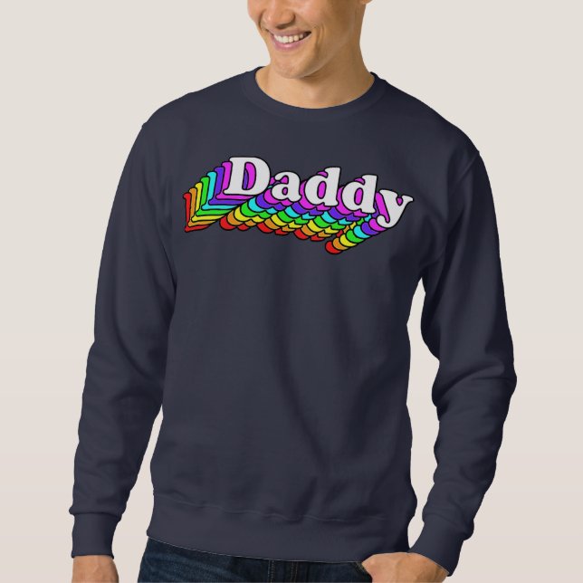 Daddy Gay Daddy Bear Retro LGBT Rainbow LGBTQ Sweatshirt (Vorderseite)