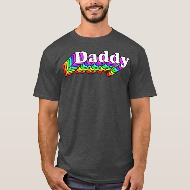 Daddy Gay Daddy Bear Retro LGBT Rainbow LGBTQ T-Shirt (Vorderseite)