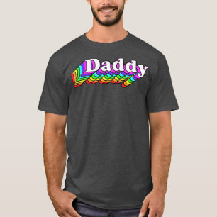Daddy Gay Daddy Bear Retro LGBT Rainbow LGBTQ T-Shirt