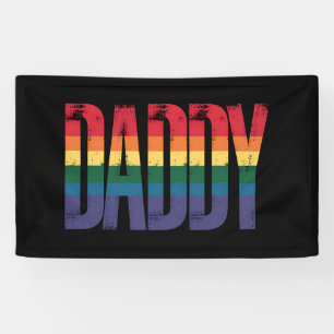 Daddy Gay Pride Monat LGBTQ Vathers Day Rainbow Banner