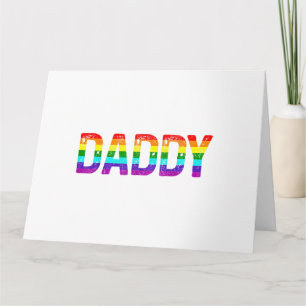 Daddy Gay Pride Monat LGBTQ Vathers Day Rainbow Fl Karte