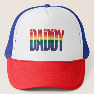 Daddy Gay Pride Monat LGBTQ Vathers Day Rainbow Truckerkappe