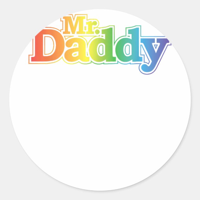 Daddy Gay Pride Runder Aufkleber (Vorderseite)