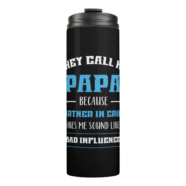 Daddy Geschenk, das sie mich Papa nennen Thermosbecher (Vorderseite)