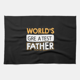 Daddy gibt dem größten Vater der Welt ein Geschenk Geschirrtuch