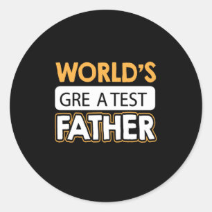 Daddy gibt dem größten Vater der Welt ein Geschenk Runder Aufkleber