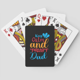 Daddy Gift Behielt Ruhe und Trust Vater Spielkarten