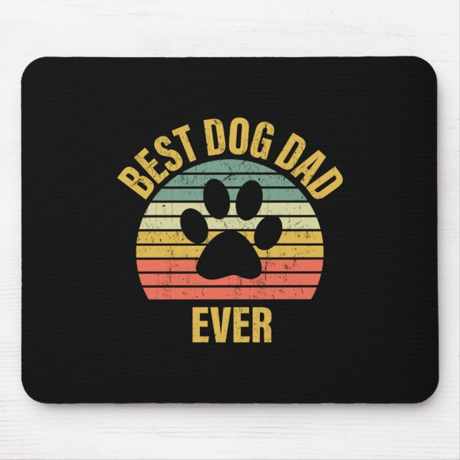 Daddy Gift Best Dog Vater je Mousepad (Vorne)