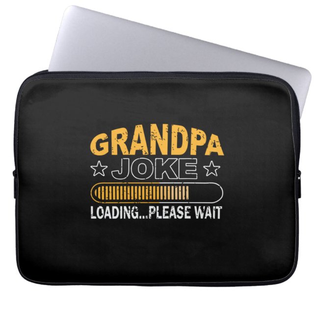 Daddy Gift Grandpa Loading Bitte Laptopschutzhülle (Vorderseite)