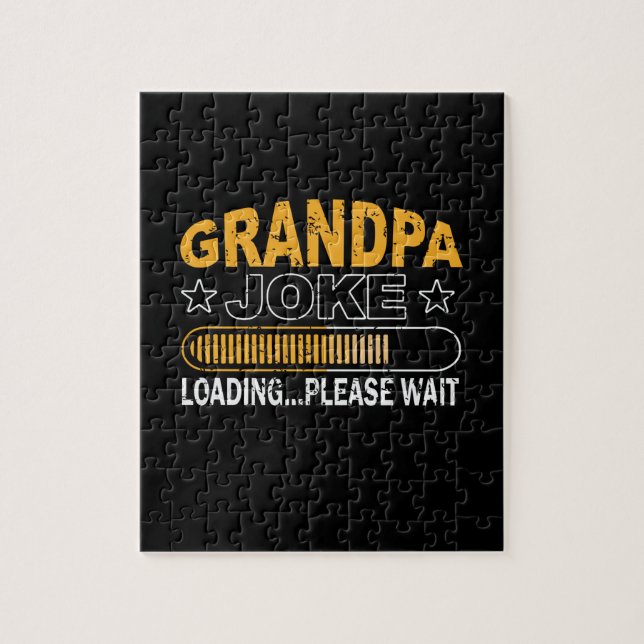 Daddy Gift Grandpa Loading Bitte Puzzle (Vertikal)