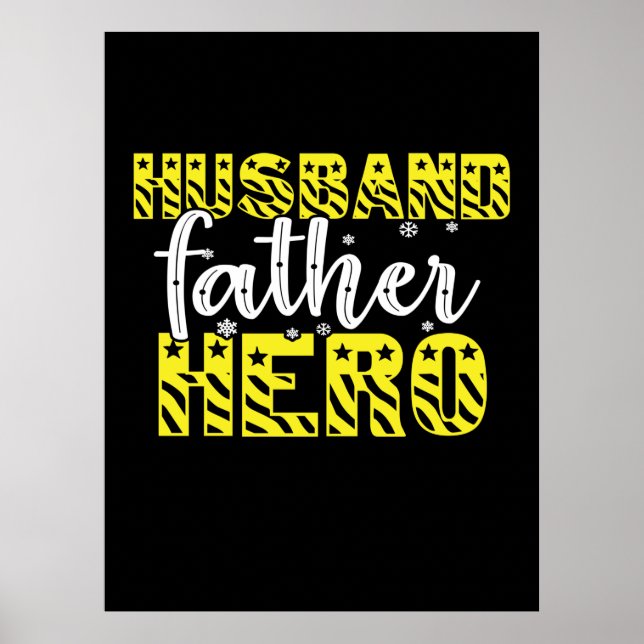 Daddy Gift Husband Father Hero Poster (Vorne)