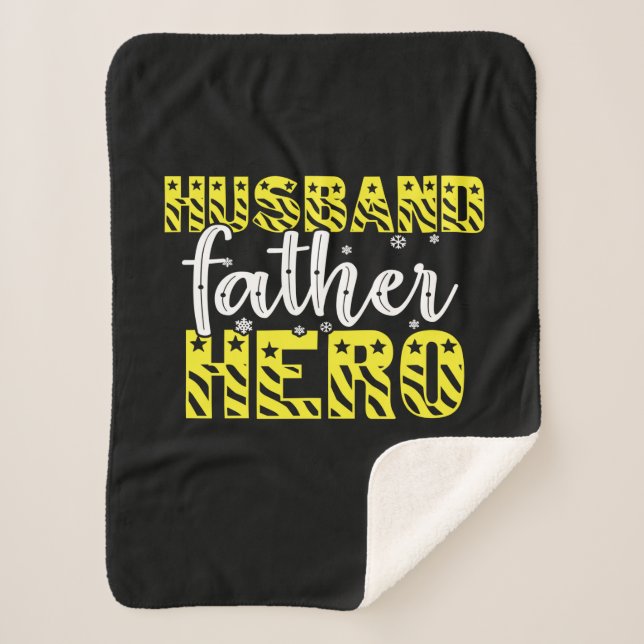 Daddy Gift Husband Father Hero Sherpadecke (Vorderseite)