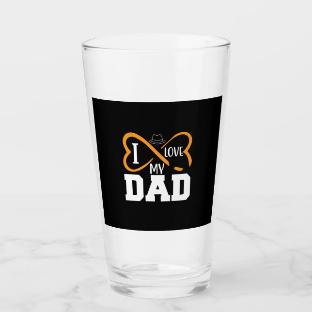 Daddy Gift I Liebe Vater Glas (Vorderseite)