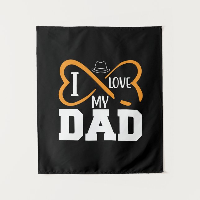 Daddy Gift I Liebe Vater Wandteppich (Vorderseite)