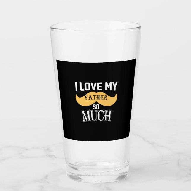Daddy gift ich meinem Vater so viel Liebe Glas (Vorderseite)