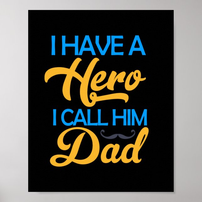 Daddy Gift Ich nenne ihn Vater Poster (Vorne)