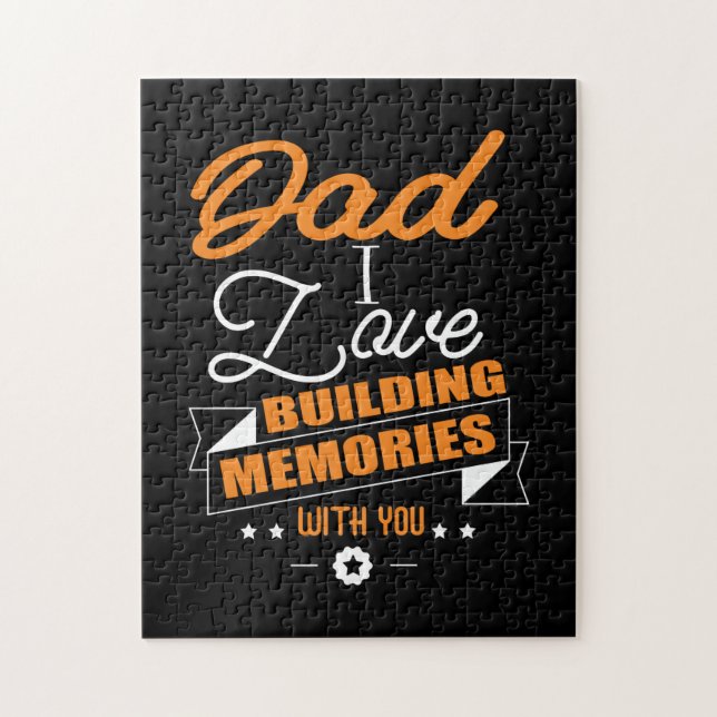 Daddy Gift Liebe Gebäude Erinnerungen mit dir Puzzle (Vertikal)