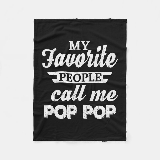 Daddy Gift Meine Lieblings-Leute nennen mich Papa Fleecedecke (Vorderseite)