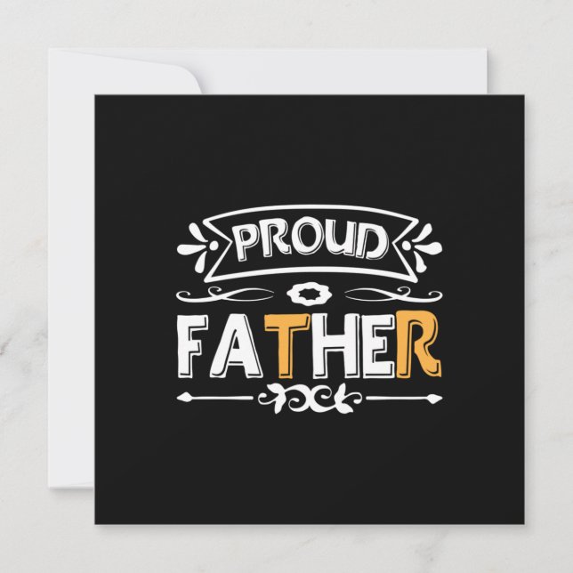 Daddy Gift Proud Vater Einladung (Vorderseite)