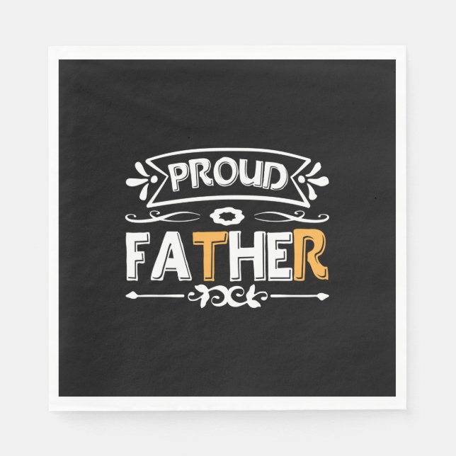 Daddy Gift Proud Vater Serviette (Vorderseite)