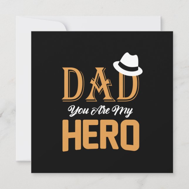 Daddy Gift Vater, du bist mein Held Einladung (Vorderseite)