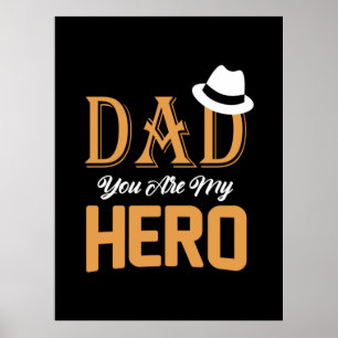 Daddy Gift Vater, du bist mein Held Poster