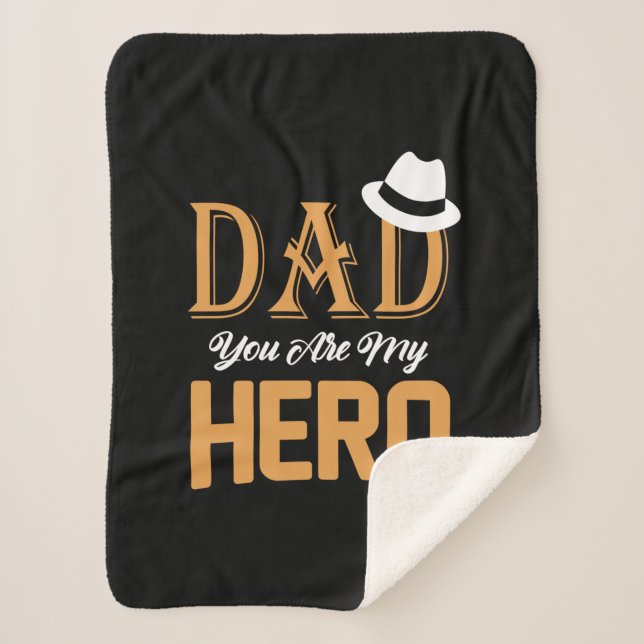 Daddy Gift Vater, du bist mein Held Sherpadecke (Vorderseite)