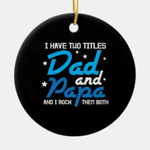 Daddy Gift Vater und Papa I Rock sie Keramik Ornament