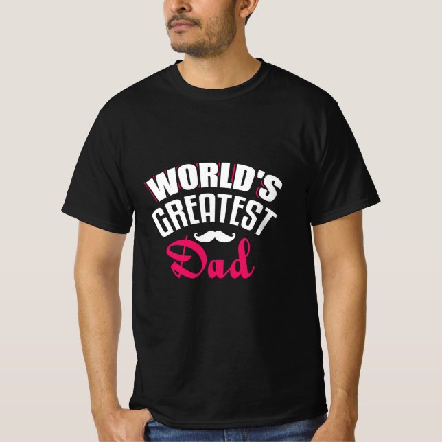 Daddy Gift World Bester Vater T-Shirt (Vorderseite)