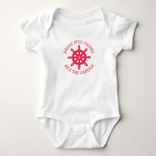 Daddy glaubt, er sei der Captain Funny Baby Strampler