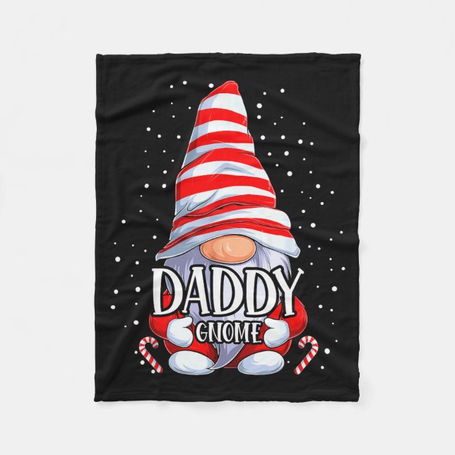Daddy Gnome Christmas Pajamas Matching Family Grou Fleecedecke (Vorderseite)
