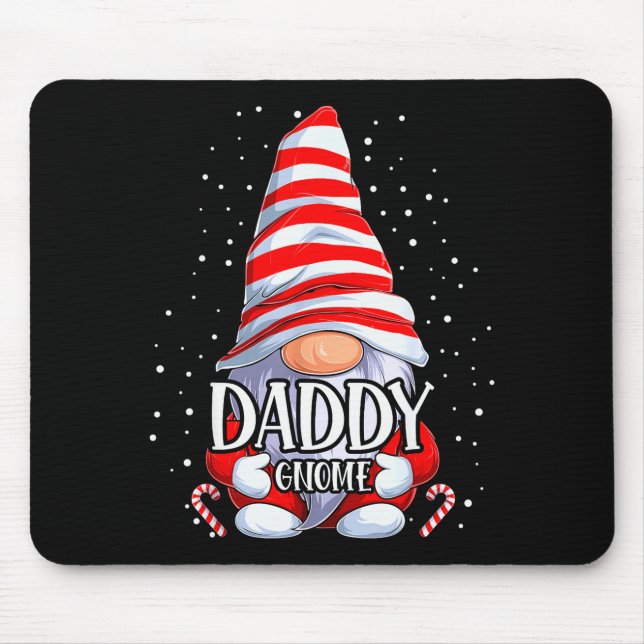 Daddy Gnome Christmas Pajamas Matching Family Grou Mousepad (Vorne)