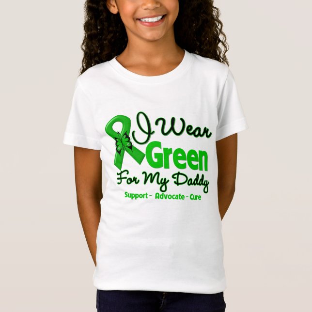 Daddy - Green Awareness Ribbon T-Shirt (Vorderseite)