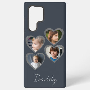 Daddy Grey Hearts Vier-Kinder-Foto-Collage Samsung Galaxy Hülle